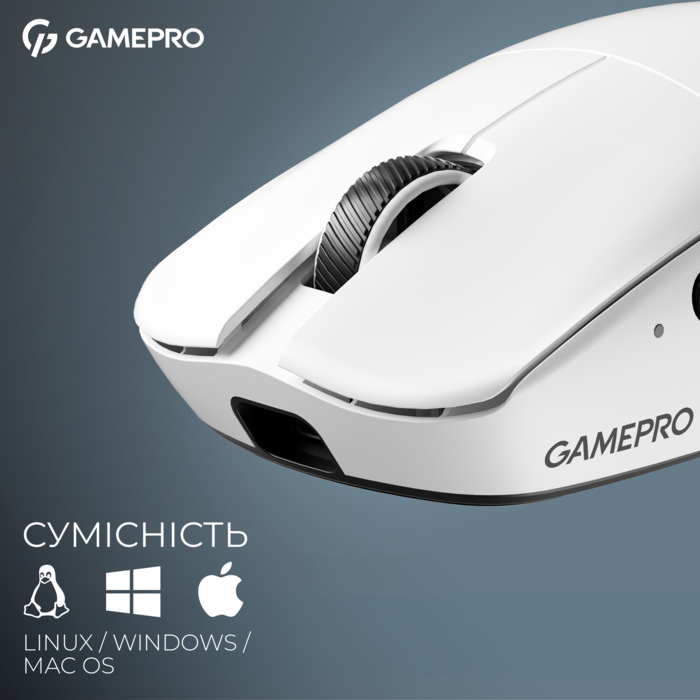 Бездротова ігрова миша GamePro Asgard Odin 8K Wireless/2.4GHz/Bluetooth PixArt PAW3950