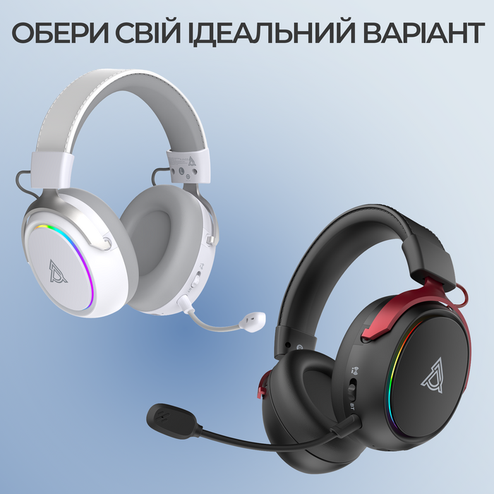 Бездротова ігрова гарнітура Ajazz AHM10 Max White (AHM10-MAX-W)
