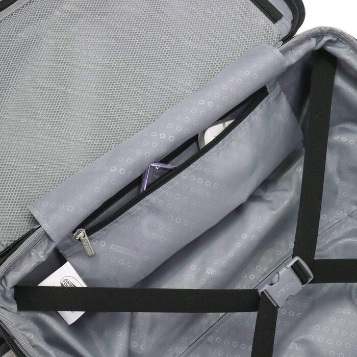 Валіза American Tourister Soundbox 55 см, 41 л, розширювана, жовта, ручна поклажа, з TSA замком