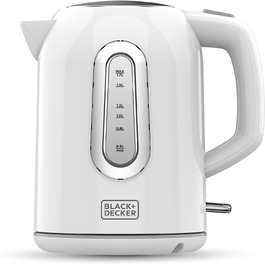 Електричний чайник BLACK+DECKER BXKE2204E 1,7 л, 2200 Вт, з автоматичним вимкненням, 360° база, прихований нагрівач, фільтр, індикатор рівня води