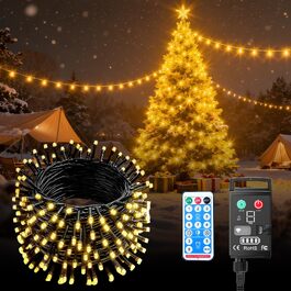 Світлодіодна гірлянда Kinamy для вулиці на батарейках, 10м, 100 LED, акумулятор 3600mAh, зарядна