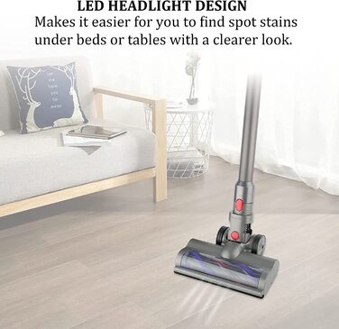 Турбощітка для підлоги з прямим приводом для пилососів Dyson V7/V8/V10/V11/V15, насадка для килимів з коротким ворсом і твердих підлог