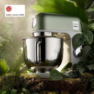 Кухонна машина Kenwood kMix Editions KMX760BC, 1000 Вт, чаша з нержавіючої сталі 5 л, набір для кондитерських виробів та захист від бризок, Зелений металік
