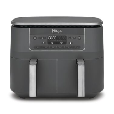 Аерофритюрниця Ninja Dual Zone DZ400EU з двома кошиками, 9.5л, 6-в-1, цифрова керування, Metallic Grau