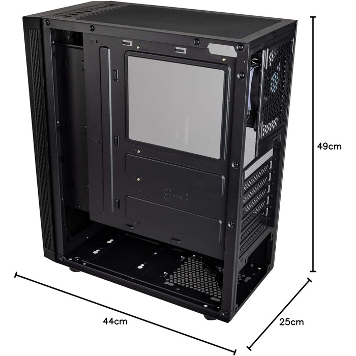 Корпус для ПК KOLINK Void RGB Midi Tower з гартованим склом, ігровий комп'ютерний корпус з підсвічуванням, вентилятор у комплекті