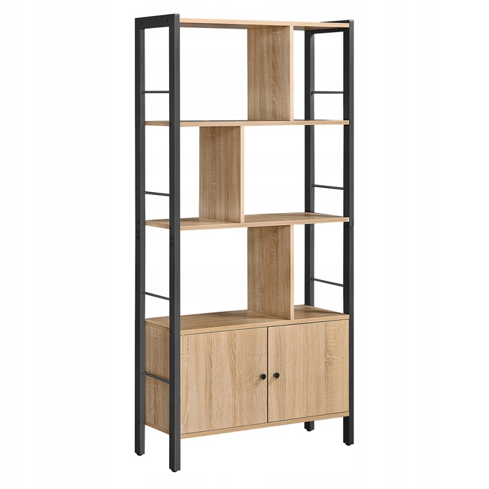 Стелаж MUFART 74 x 154,5 x 30 см, чорний, дуб сонома