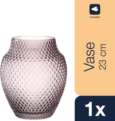 Ваза LEONARDO HOME POESIA 22,5 см, скло, рожева