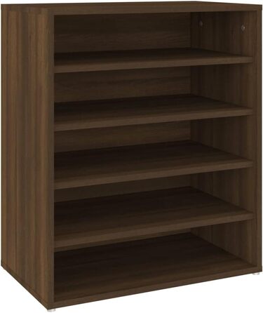 Шафа для взуття vidaXL, органайзер, коричнева дубова текстура, 60x35x70 см, деревостружкова плита