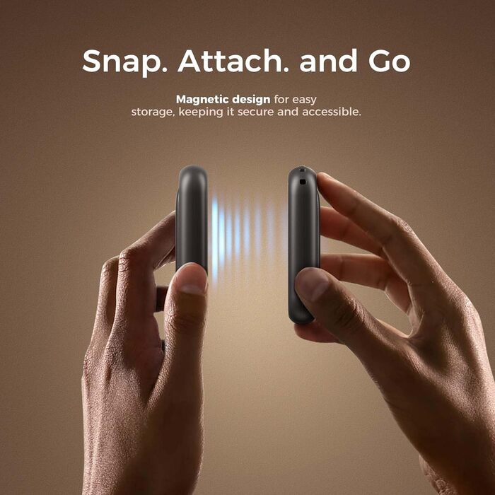 Електричні грілки для рук OCOOPA UT4 Young Obsidianschwarz, 5000mAh, 2 шт. - Компактні, Водонепроникні, Швидкий нагрів, USB, для зими