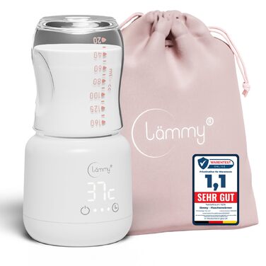 Підігрівач для пляшечок Lämmy – акумуляторний, портативний, точний, не протікає, компактний – для всіх пляшечок, USB