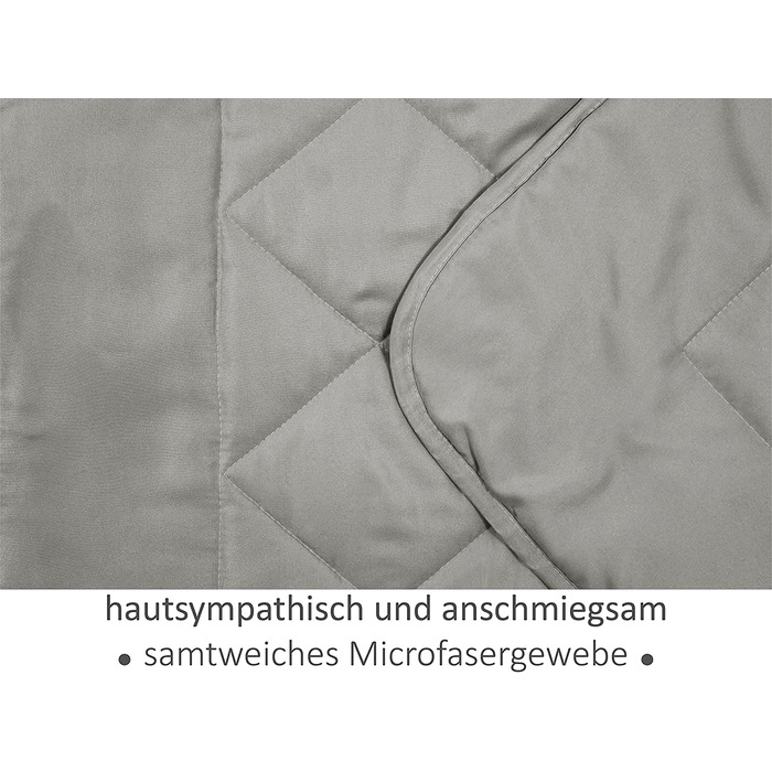 Літня ковдра npluseins 135x200 см, легка, сіра – для літа, кемпінгу, саду, гостей, охолоджуюча, мікрофібра