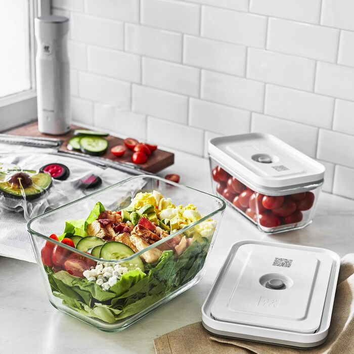 Вакуумний набір для зберігання продуктів ZWILLING Fresh & Save: вакууматор, скляні контейнери та пакети, 32 предмети