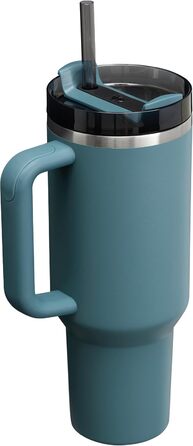 Термопляшка Stanley Quencher H2.0 Flowstate 1.2L з трубочкою - блакитний сосна (Blue Spruce)