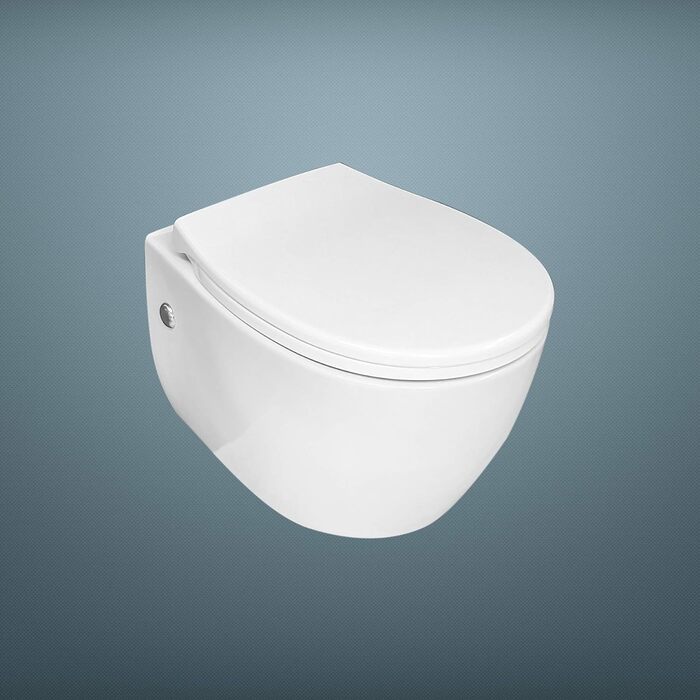 Універсальне сидіння для унітазу Aqua Bagno O-форма, з мікроліфтом, тонке, знімна кришка