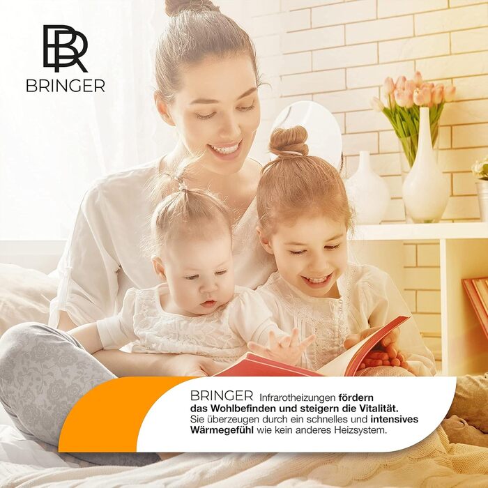 Інфрачервоний обігрівач-картина BR Bringer з Wi-Fi термостатом, 800 Вт, 60x100 см, мармурова текстура, рожевий, з рамкою, UV-друк