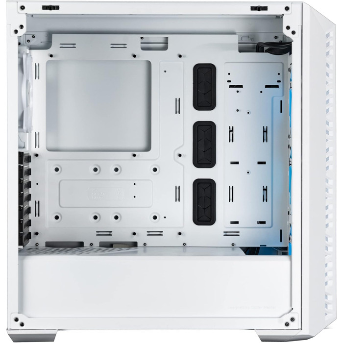 Корпус для ПК Cooler Master MasterBox 520 Mesh, Mid-Tower ATX, 3 встановлені вентилятори, кілька варіантів охолодження, сітчаста передня панель, бічна панель із загартованого скла, ARGB-контролер, білий
