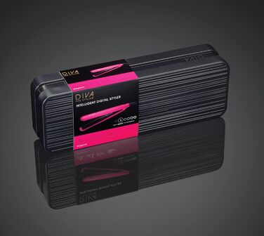 Професійний керамічний випрямляч для волосся Diva Pro Styling Digital, автоматичне вимкнення, 3 м кабель, магента