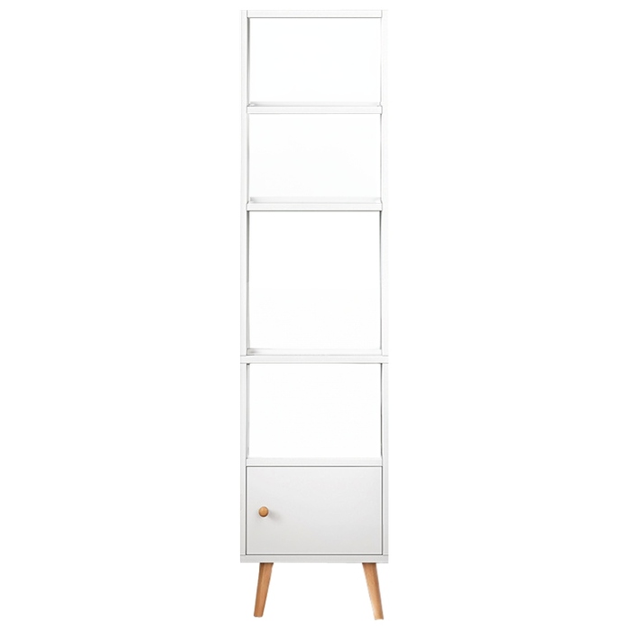 Стелаж Rebiko 50 x 180 x 30 см, білий, світлий дуб