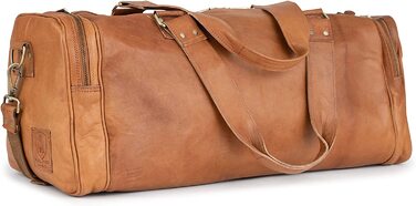 Шкіряна дорожня сумка Berliner Bags Oslo, 45л, коричнева, з 2 зовнішніми кишенями, для чоловіків і жінок