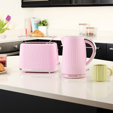 Електричний чайник Russell Hobbs Eden Raspberry 27362-70, 1.7 л, 2400 Вт, малиновий, зі сталевими акцентами та фільтром від накипу