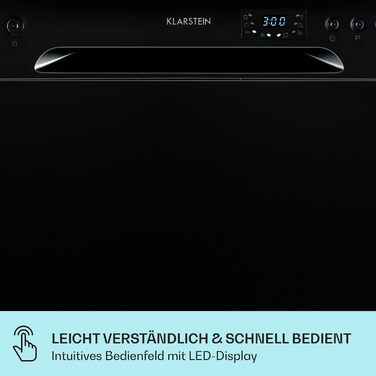 Посудомийна машина Klarstein Mini для 6 персон: компактна, тиха, з 7 програмами, для дому, офісу та кемпінгу, з підключенням до води