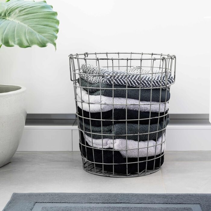 Рушники Herzbach Home Premium 50x100 см, 2 шт, антрацит — м'які, високоякісні, 100% бавовна