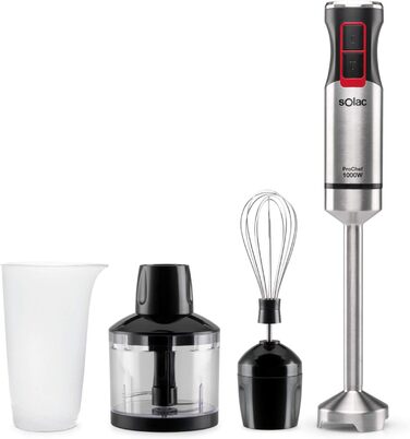 Занурювальний блендер Solac Pro Chef 1000, 1000 Вт, нержавіюча сталь, 1 насадка