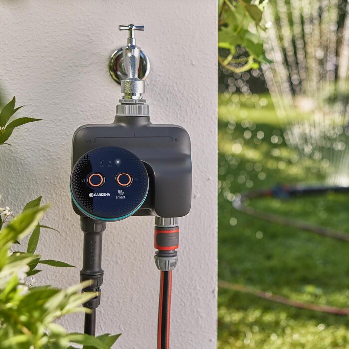 Gardena smart Water Control 19033-20: Система автоматичного поливу для саду з управлінням через смартфон, датчиком вологості та захистом від заморозків