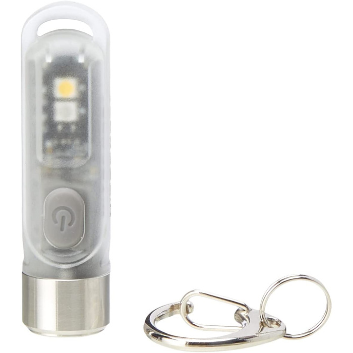 Ліхтарик-брелок Nitecore Tiki GITD, світиться у темряві, прозорий, універсальний розмір