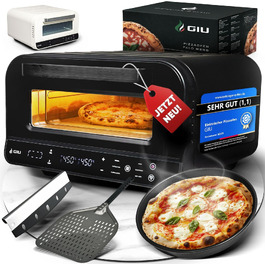 Електрична піч для піци GIU Nero Pizzaiolo Set — професійна піч для неаполітанської піци з FusionHeat-Tech (до 400°C)
