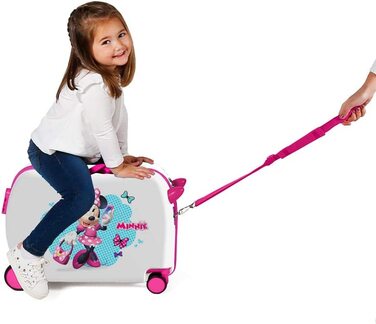 Дитяча валіза Disney Minnie Mouse 34л, ABS, комбінований замок, 4 колеса, багатобарвна, ручна поклажа