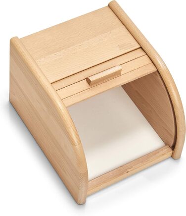 Зберігач для хліба Zeller 20463 з ковзаючим кришкою, бук, 23 x 28 x 18 см