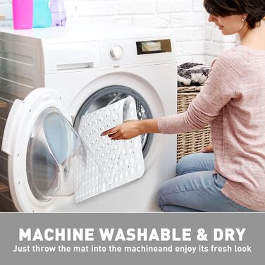 Кутовий душовий килимок протиковзкий 70x70 см білий, трикутна вставка з ПВХ з присосками і дренажними отворами