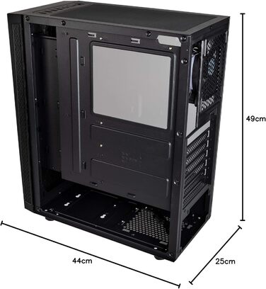 Корпус для ПК KOLINK Void RGB Midi Tower з гартованим склом, ігровий комп'ютерний корпус з підсвічуванням, вентилятор у комплекті