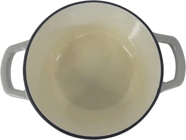 Каструля-гусятниця Kela Calido 3,8 л, Ø24 см, чавунна, емальована, сіра, кругла, для всіх типів плит, жаростійка до 300°C