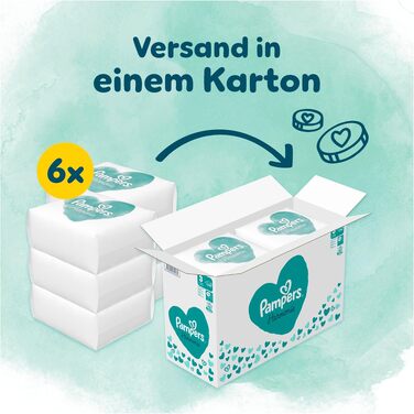Дитячі підгузки Pampers Harmonie розмір 1 (2-5 кг), гіпоалергенні, на рослинній основі, 180 шт.