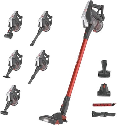 Пилосос акумуляторний Hoover з насадкою для шерсті тварин, до 25 хв роботи, без мішка, вертикальний, LED-підсвітка [HF322AFP]