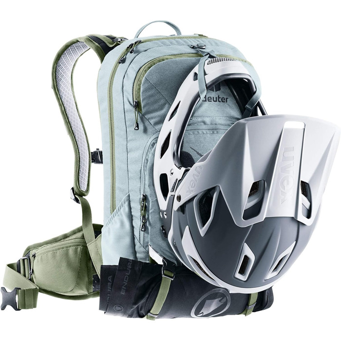 Жіночий велосипедний рюкзак Deuter Attack 14 SL із захистом, 14 л, зелений/хакі