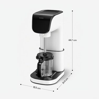 Морожевниця Klarstein Velaire, 500 Вт, 3 контейнери по 0,6 л (загальний об'єм 1,8 л), 10 програм, сенсорний дисплей, для йогурту та сорбету, біла