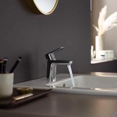 Змішувач для умивальника Hansgrohe Vernis Blend з витяжною системою, хром, висота виливу 70 мм, економічний (EcoSmart)