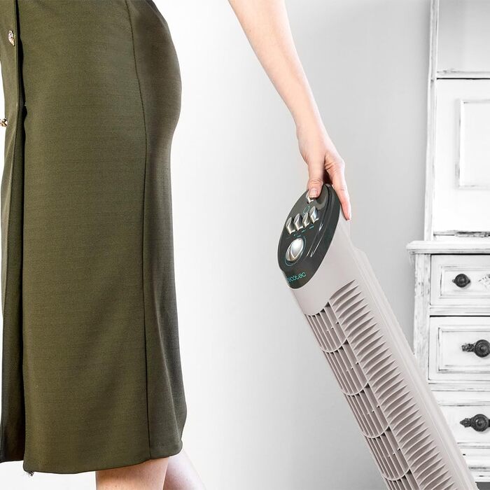 Вентилятор Cecotec EnergySilence 790 Skyline 50W, 76 см, механічний, з таймером, білий