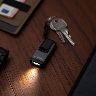 Ліхтар-брелок Ledlenser K4R, 120 люмен, 25 м, акумуляторний, USB зарядка, сірий