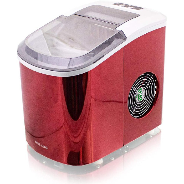 Льодогенератор нержавіюча сталь Ice Maker для дому червоний