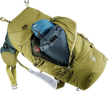 Туристичний рюкзак Deuter Aircontact Core 40+10 л, зелений, модель 2024, для трекінгу