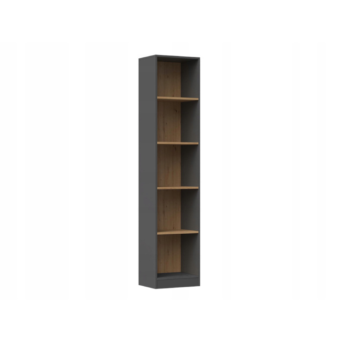 Стелаж TopEshop 40 x 182 x 30 см, антрацит, дуб артизан