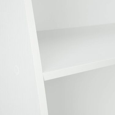 Дитяча книжкова полиця Relaxdays, 5 секцій, біла, 152x80x40 см, для коридору, вітальні та дитячої кімнати, підлогова