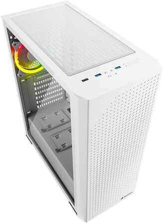 Корпус для ПК Sharkoon VS9 RGB Midi ATX, білий