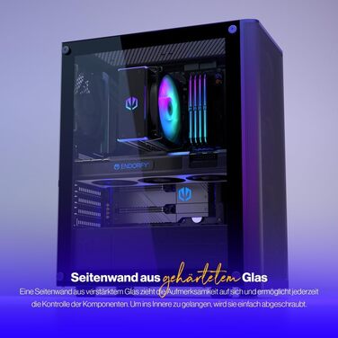 Корпус для ПК ENDORFY Ventum 200 Air ATX з 4 вентиляторами 120 мм, загартоване скло, mesh-панель, компактний, широка сумісність з охолодженням, EY2A002