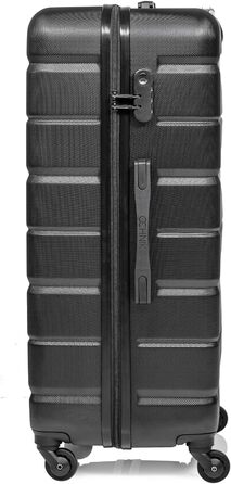 Велика валіза OCHNIK з ABS, синя, 76x49x29 см, 94 л, жорсткий корпус, 4 колеса, кодовий замок