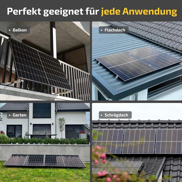 Двосторонній сонячна панель Solakon 500W N-Type Glass-Glass, 40V Full Black для балкона та фотоелектричних систем (1 шт)